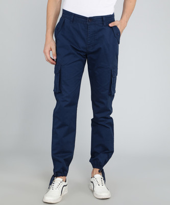 WROGN Regular Fit Men Blue Trousers