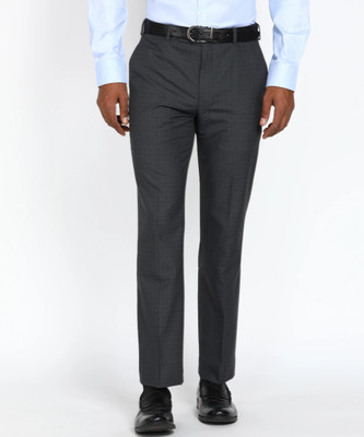 PARK AVENUE Regular Fit Men Grey Trousers