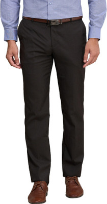 PARK AVENUE Regular Fit Men Brown Trousers