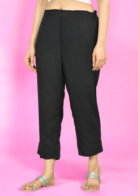 Qashida Relaxed Women Black Trousers