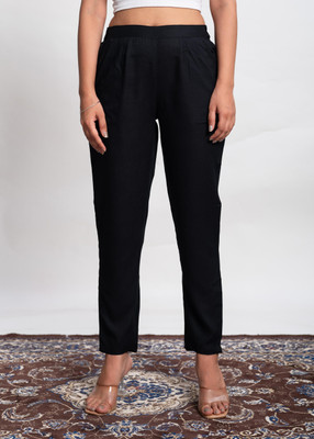 FLYJAG Regular Fit Women Black Trousers