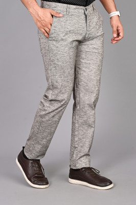 FUBAR Slim Fit Men Grey Trousers