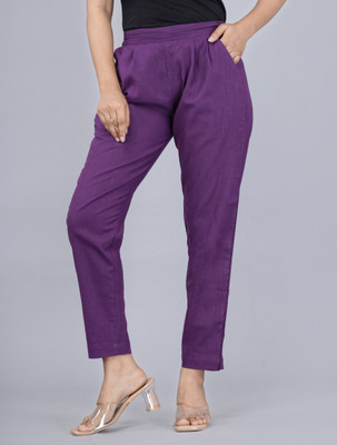 AlkaCreation Regular Fit Women Purple Trousers