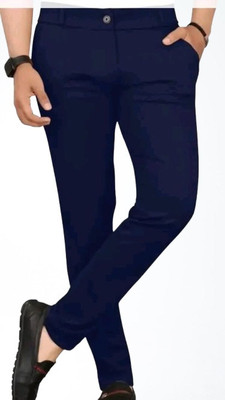 CIVIRASTTYLE Slim Fit Men Blue Trousers