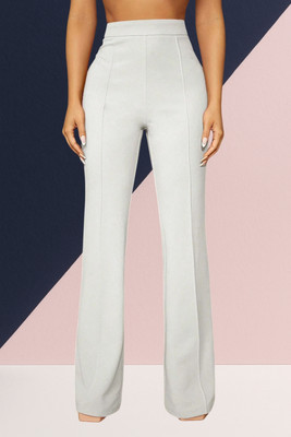 AKOTTY Regular Fit Women White Trousers