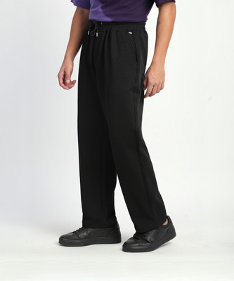THE BEAR HOUSE Straight Fit Men Black Trousers