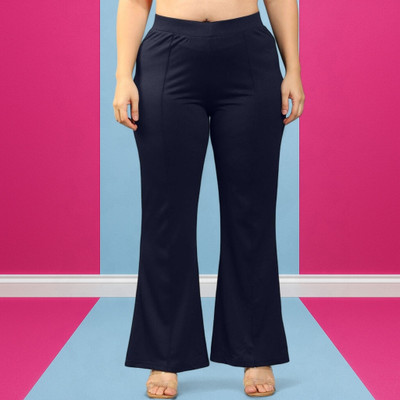 Anitafashion Loose Fit Women Dark Blue Trousers