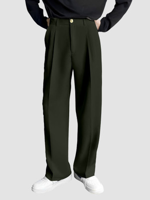 FTX Relaxed, Loose Fit Men Dark Green Trousers