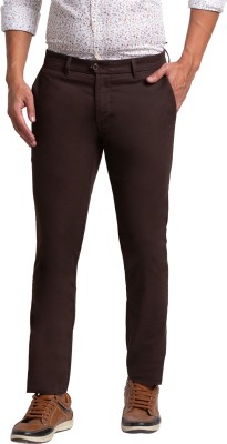 PARX Skinny Fit Men Brown Trousers