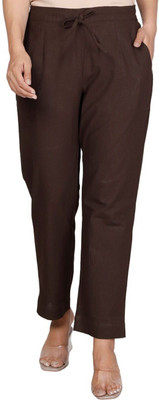 D-image Regular Fit Women Brown Trousers