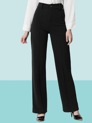 YOZO Comfort Fit Women Black Trousers