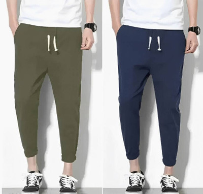 RDX Solid Men Green, Blue Track Pants