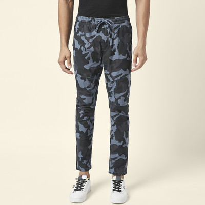 Urban Ranger by Pantaloons Printed Men Blue, Black Track Pants