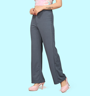 YOZO Regular Fit Women Grey Trousers