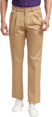 COLORPLUS Regular Fit Men Khaki Trousers