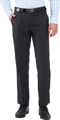 PARK AVENUE Regular Fit Men Grey Trousers