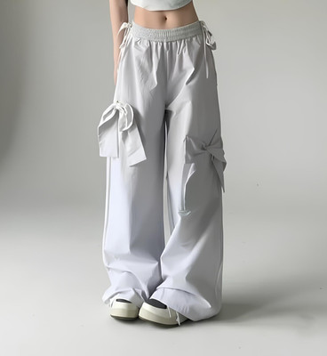 Greeping Fashion Regular Fit, Comfort Fit Women Grey Trousers