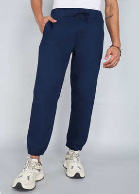 FOREVER 21 Relaxed Men Blue Trousers