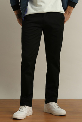 PETER ENGLAND Slim Fit Men Black Trousers