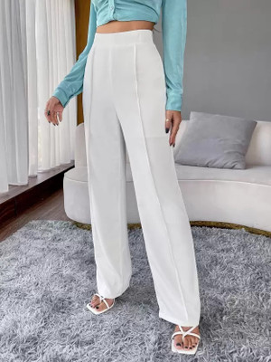 YAMUNA ENTERPRISE Flared Women White Trousers