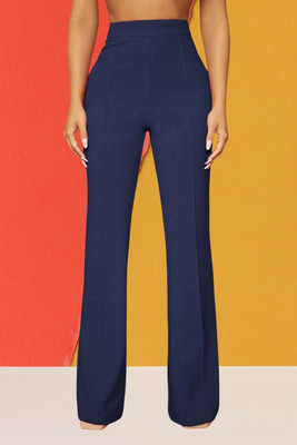 AKOTTY Comfort Fit, Regular Fit Women Dark Blue Trousers