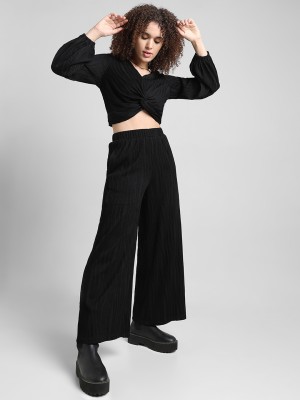 ONLY Flared Women Black Trousers
