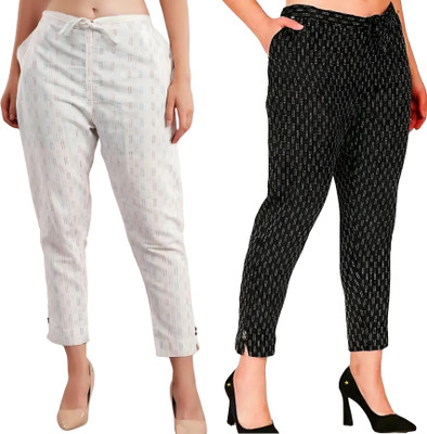 GRT Regular Fit Women Black Trousers