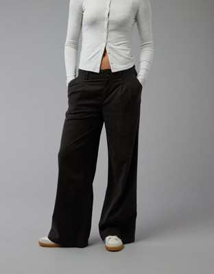American Eagle Relaxed Women Black Trousers