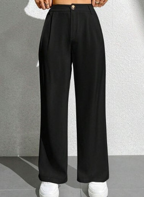 Denimix Loose Fit Women Black Trousers