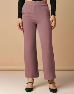 Selvia Comfort Fit Women Pink Trousers