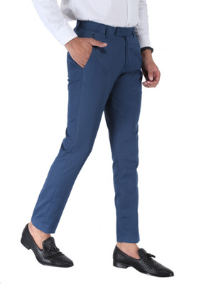 SREY Regular Fit Men Blue Trousers