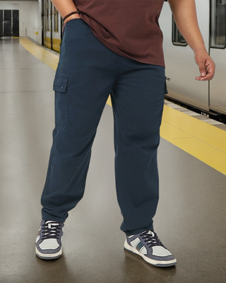 BEWAKOOF Relaxed Men Blue Trousers