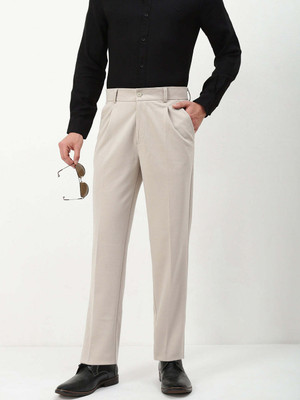 SHOWOFFFF Regular Fit Men Beige Trousers