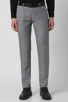 PETER ENGLAND Slim Fit Men Grey Trousers