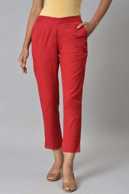 Aurelia Regular Fit Women Red Trousers