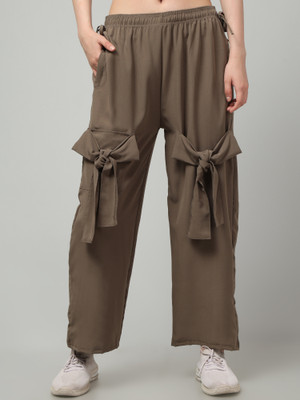 DIAMOND RUBY Relaxed Women Brown Trousers