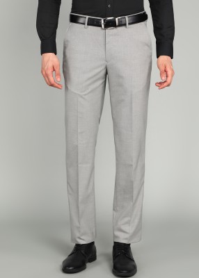 LOUIS PHILIPPE Slim Fit Men Grey Trousers