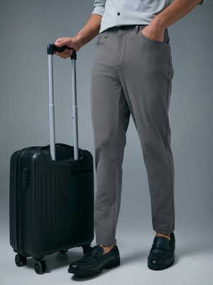 TECHNOSPORT Straight Fit Men Grey Trousers