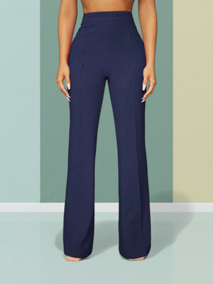 Anitafashion Loose Fit Women Blue Trousers