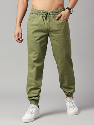 THOMAS SCOTT Slim Fit Men Dark Green Trousers