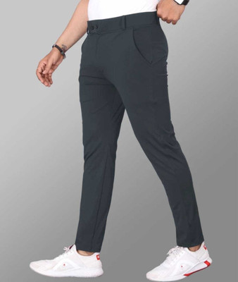 lapataclub Slim Fit Men Grey Trousers