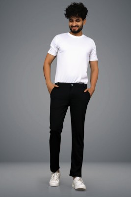 witvin Relaxed Men Black Trousers