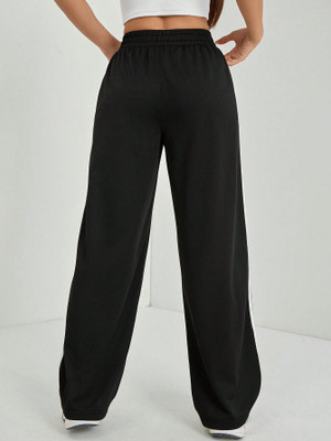 Dockstreet Loose Fit Women White, Black Trousers