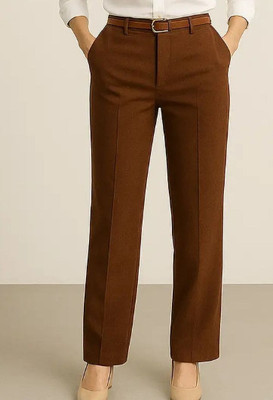 KARIMA INETERNATIONAL Regular Fit Women Brown Trousers