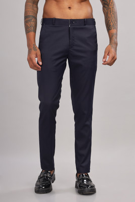 RAGZO Regular Fit Men Dark Blue Trousers