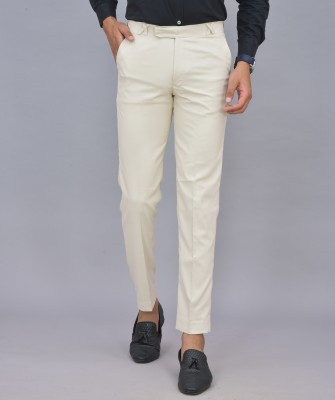 SR CREATIONS Regular Fit Men Cream Trousers