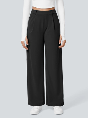 ADDYVERO Straight Fit Women Black Trousers