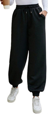 CLOTHINK India Regular Fit Women Black Trousers