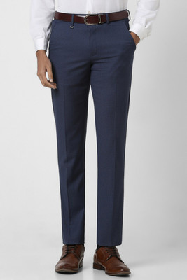 VAN HEUSEN Slim Fit Men Blue Trousers