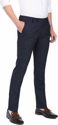 ARROW Regular Fit Men Blue Trousers